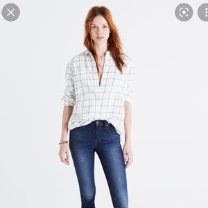Donated - Madewell flannel oversized ex-boyfriend shirt in windowpane